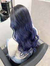 ワンバイワンヘアーツー(OnexOne HAIR2)&nbsp;ブルーバレイヤージュ/バレイヤージュ/デザインカラー