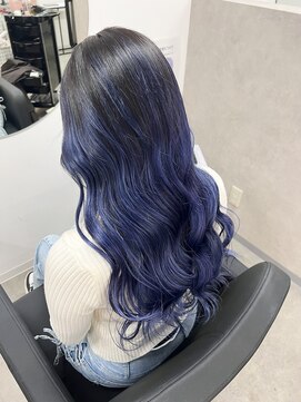 ブルーバレイヤージュ/バレイヤージュ/デザインカラー