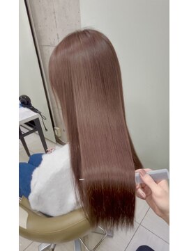 プログレス つくば店(PROGRESS by ヂェムクローバーヘアー) ブリーチ無しのピンクベージュ（ダブルカラー）