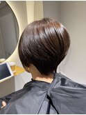 ショートボブ×ブラウンカラー