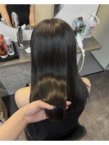 リピカラー 浄心店&nbsp;髪質改善ULTOWAトリートメント×ブラックカラー