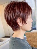 トップヘアー ミカワアンジョウ 安城(TOPHAIR MIKAWA ANJO)&nbsp;安城丸みショートマッシュボブピンクブラウン白髪ぼかし30代40代