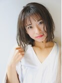 大人かわいい、ひし形ナチュラルボブ