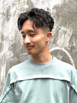 ケシキ大名(keshiki) メンズセンターパートパーマ/