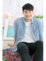 ミック ヘアアンドメイク アップ 駒込店(miq Hair&Make up)&nbsp;ニュアンスパーマチャコールグレー無造作ショートb1