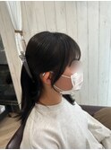 結んでも下ろしても可愛い顔まわり