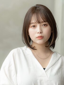 ケアリー 調布(Carelly) 大人かわいい前髪セシルカットココアブラウンフリンジウェーブ