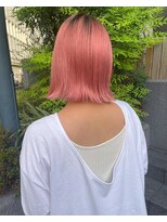 ロワンバイアルティナ 横須賀中央店(Rowan by artina)&nbsp;暖色系カラー_オレンジカラー_ぶつ切りボブ_眉上バング_オン眉3