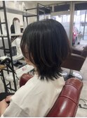 【デザインカラー】red グラデーション×ウルフボブ 担当 木曽