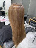 髪質改善×脱白髪染めハイライト