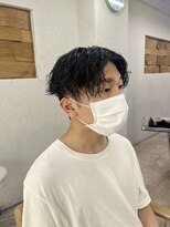 アジールヘア 所沢プロペ通り店(agir hair)&nbsp;センターパートツイストスパイラルパーマダークアッシュ夏所沢
