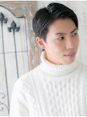 ブラック刈り上げセンターパートベリーショートX南越谷