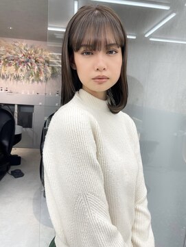 ロンド マーレ 天神大名店(Lond mare) 小顔に見せるヘア/ワンレン/ボブウルフ/ネビージュ/黒髪カタログ