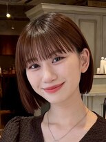 ラボヌールヘアーノーブル 新越谷店(La Bonheur hair noble)&nbsp;切りっぱなしボブエアリーロング美髪ピンクブラウン