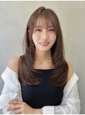 □ 韓国大宮顔周りレイヤーカットハッシュカットワンホンヘア