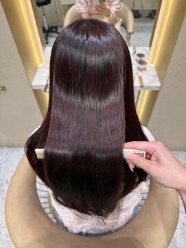 プアメリア 名古屋(Puamelia) ブリーチなし/ラベンダーピンク/艶カラー/透明感カラー/髪質改善