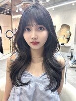 グロー 大宮(GLROW) ブルーブラック 顔まわりカット 韓国ヘア 大宮