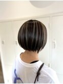 ハイライトカラーハイライトボブスタイル