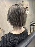 ベージュバレイヤージュ/船橋/くすみベージュ/細めハイライト
