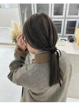 ブリーチなしでかなうオリーブグレージュ