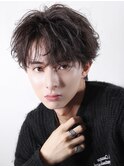 シャドウフェザー/フェザーパーマ/無造作ヘア/ラウンドマッシュ