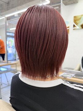 エルヘアメゾン(el. hair maison) ボブウルフ☆ボブレイヤー☆ボルドーカラー