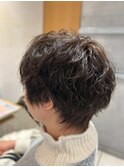 ニュアンスパーマ×ショート