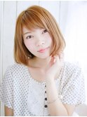 大人可愛いナチュラルボブスタイル