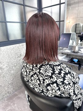 レーベン(LEBEN) 【ブリーチなし】ボルドーカラーとぱつっとボブ★