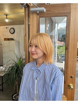 ヘアーサロン ヴィアルス 松原店(hair salon VIARS) ブロンドミディアムヘア