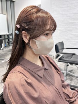 ゲーム 原宿店(GAME) 顔周り ダブルカラーミルクティーベージュカラー韓国