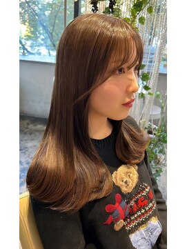 アドール(ADOR) #お顔周りカット#ゆるふわロング#ダブルカラー