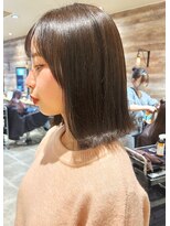 ラボヌールヘアー 札幌店(La Bonheur hair etoile) 【熊澤】切りっぱなし/アッシュグレージュ/linkトリートメント