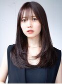 20代30代大人かわいいナチュラル暗髪エアーストレートヘア