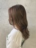 透明感カラー（ブリーチなし）+ダメージ軽減トリートメント　￥７５００