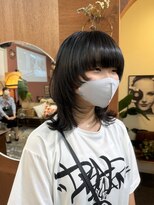 チャプター 問屋町(chapter)&nbsp;ブリーチなしオリーブグレージュウルフレイヤーカット韓国ヘア