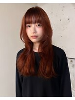 ノラ シブヤ(NORA)&nbsp;【木原】レッドオレンジ、暖色系カラー、ダブルカラー、ブリーチ