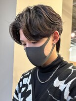 エルマーク 天王寺(L-MARK) センターパートニュアンスパーマ韓国カルマパーマコンマヘア