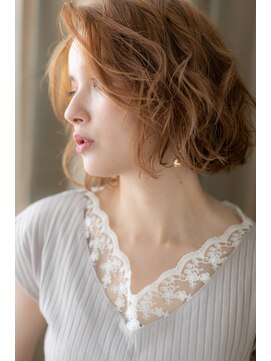 モッズヘア 越谷(mod's hair) ハイトーンカラー抜け感小顔かきあげボブパーマY越谷20代30代