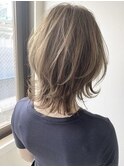 ミディアムネオウルフ×ハイライトボブウルフ　ウルフカット
