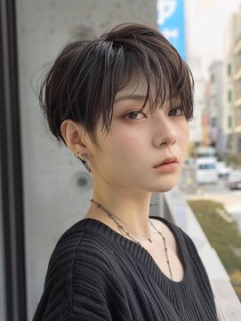 レヴ 草加店(LEV.) イメチェン　外ハネ　ボブ　美髪　ワイドバング　ブルーブラック