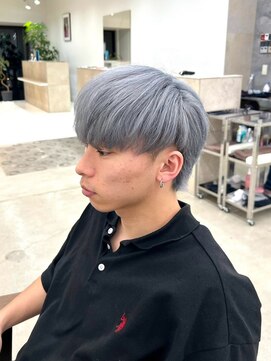 エトレ(etore) ツーブロック/メンズショート/アッシュグレー/シルバー