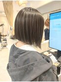 ☆きりっぱなしボブ・ハイライトミルクティーベージュ☆
