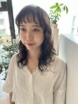 アム(amu)&nbsp;パーマ/くせ毛風パーマ/オン眉/レイヤーカット/デジタルパーマ