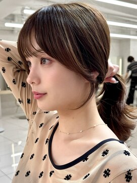 エジョン 三鷹店(Aejon) 三鷹レイヤーカット韓国ダブルカラー顔周り前髪カットボブ