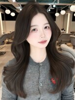 マインバイアフロートギンザ(MYNE by AFLOAT GINZA)&nbsp;レイヤーカット/顔周り/グレージュ/韓国ヘア