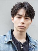 刈り上げマッシュツイストスパイラルメンズウルフ波巻きパーマ