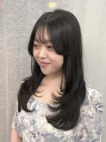 シベルバレー 横浜(sibell)&nbsp;ロングレイヤーカット顔周りレイヤーウルフハッシュカット韓国