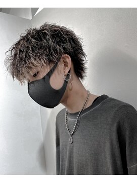 オーシャントーキョー 原宿(OCEAN TOKYO) メンズ　メッシュ　ハイライト　マッシュ　ウルフ　パーマ