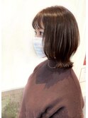 ブラウンカラーのミディアムレイヤーでおしゃれに！！